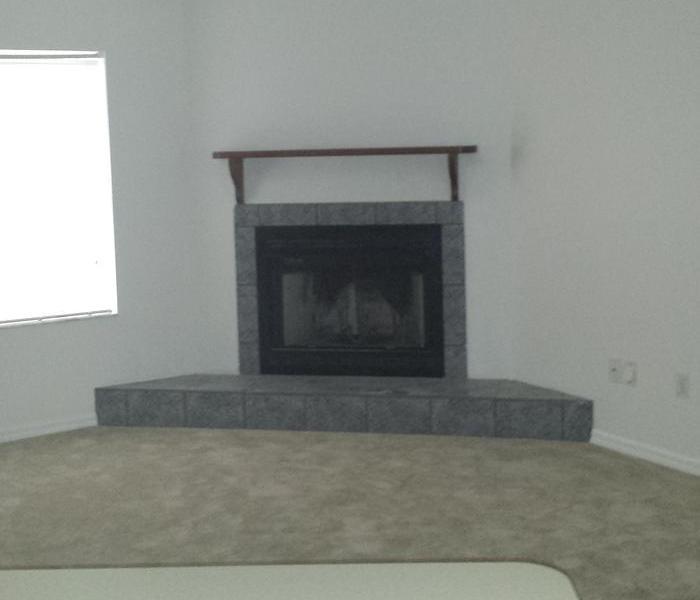 a fireplace in a living room