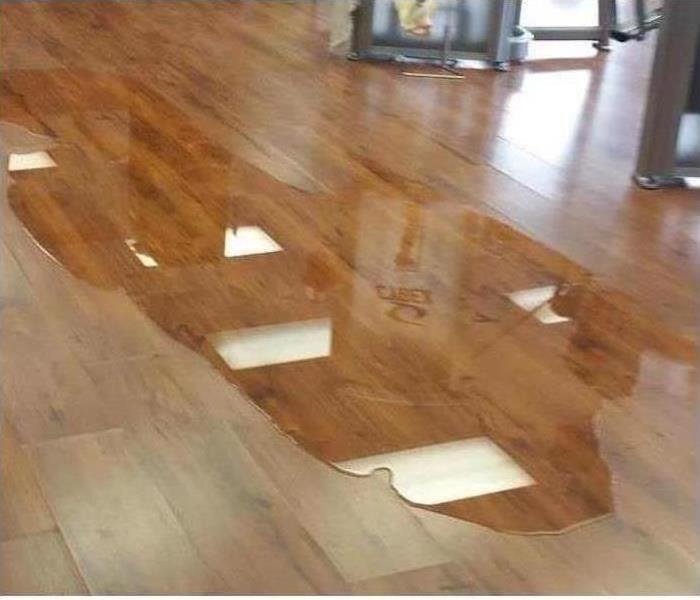 water on hardwood floor