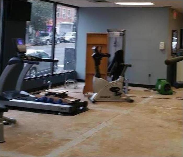 a gym space with no flooring